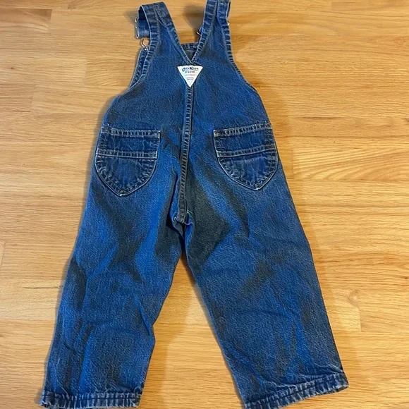 Original “Made in USA” Vintage OshKosh B’Gosh Cotton Denim Overalls, size 2T - Picture 8 of 11